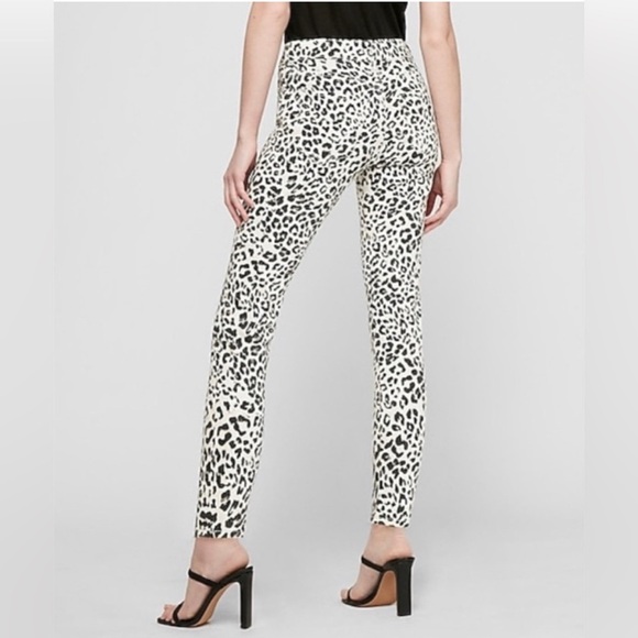 Express Mid Rise Ankle Leopard Print Pants-NWT- 12 SHORT - Picture 7 of 13